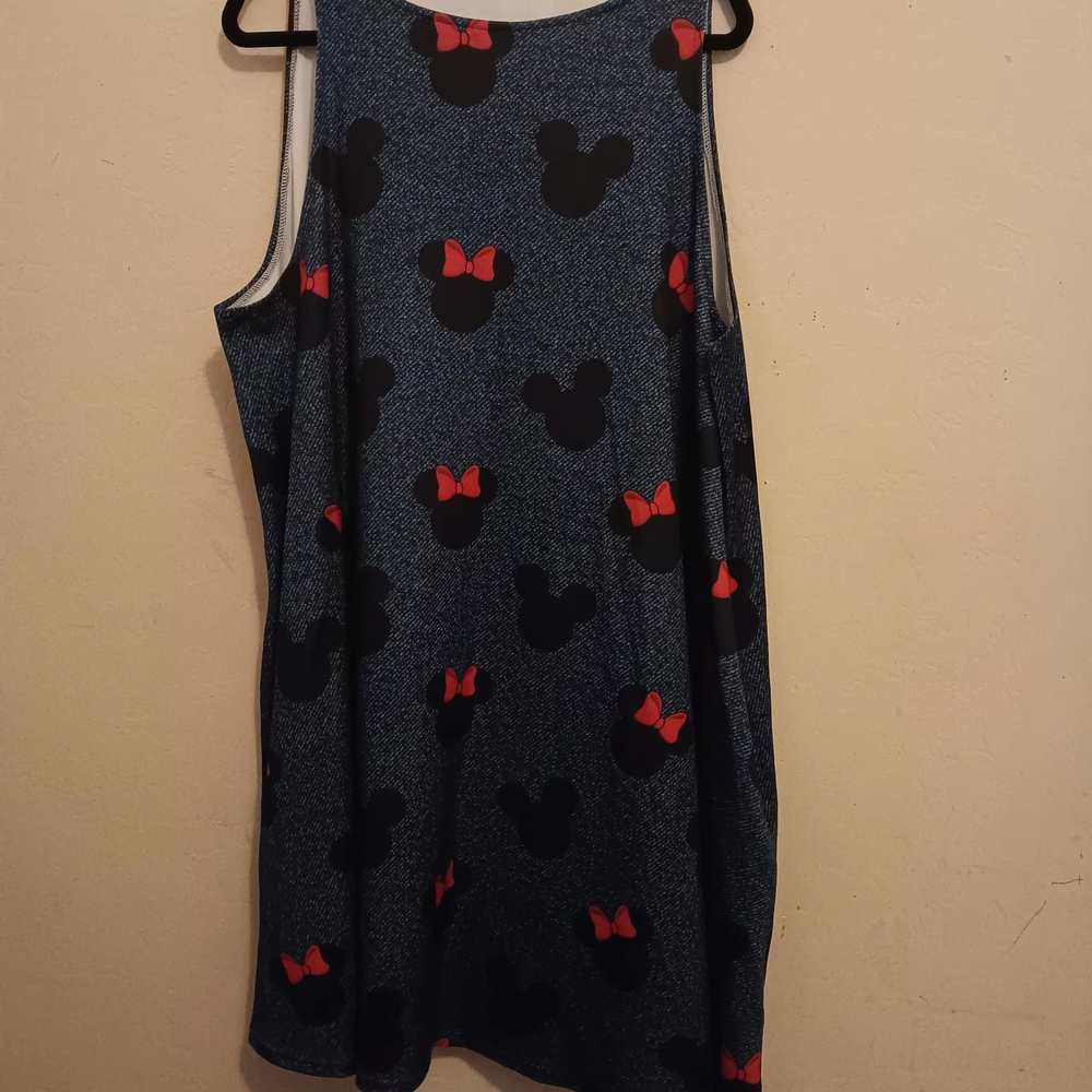 This unbranded women's plus size 2XL Minnie mouse Disney Jean Look sleeveless dr